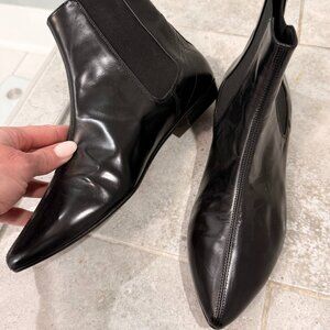 Isabel Marant Black Flat Pointy Toe Ankle Boots 39Fr / 38EU